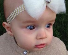 tulle bow headband