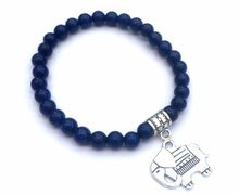 Dark blue elephant bracelet