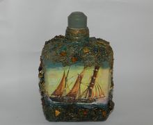 Sailboat green bottle