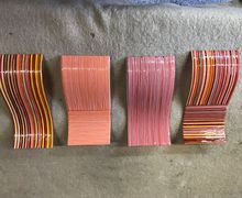 Beautiful multicoloured fused glass spoon rest