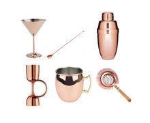 Handcrafted Copper Bar Set