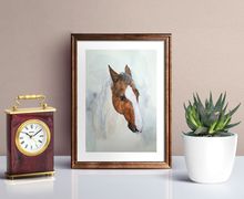 Horse wall art / watercolor horse lover gift /animal painting /horse portrait