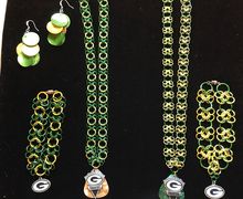 Green and Gold jewelry set