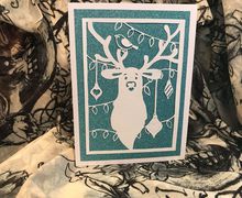 Oh Deer papercutting template