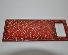 Compact mirror in spot painting technique