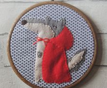 Felt Mr Wolf Textile Wall Art