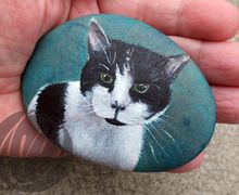 Pebble Pet Portrait commission - cats