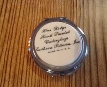 Mirror with blue ridge broken China front