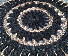 A jour doily "Black gold"