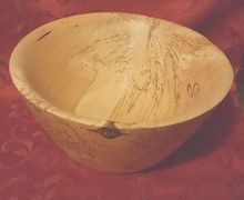 Handmade Spalted Birch Fruit Bowl , Decorative Bowl, Woodturning Bowl, Beautiful Wood Grain and Color
