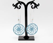 Sterling Silver Earrings Dreamcatcher Threader Earrings Hoop Earrings Earrings Crochet Fashion Jewelry Earrings Handmade Birthday Gift