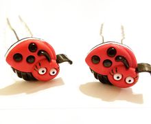 Cute Laddybug 3 Inch hair pin set #19