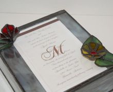 Customized one of a Kind Stained Glass Wedding Box