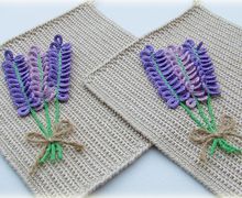 "Lavender" set of pot holders