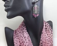 Chain Mail & Czech Crystals Earrings