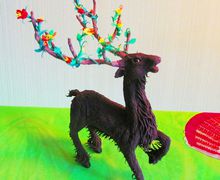 Figurine "Deer the summer forest guardian"