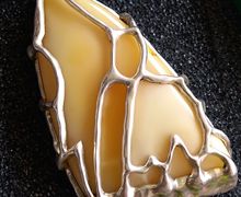 Sterling silver butterscotch amber pendant