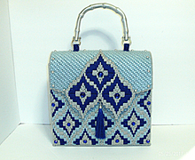 Royal Blue,Powder Blue and Sliver Large Handbag