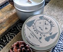 Spruce Christmas Tree_Travel Tin Soy Candle with Wooden Wick