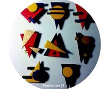 Wooden pins "An abstraction"