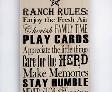 Ranch Rules, Custom Ranch Signs, Ranch Décor, Ranch House Décor, Custom Signs, Father’s Day, Custom Wood Signs, Country Wall Décor, Wall Art