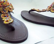 African beaded sandals