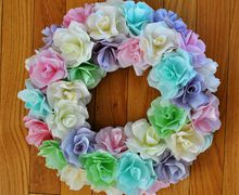 Beautiful Coffee filter flower wreath