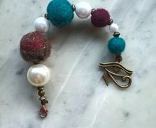 Charm per borse, pendente grande, decorazione portachiavi e zip, abbellimento chiusure borsa, perle di feltro e acrilico