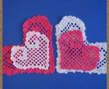 Glass-holder napkin "St. Valentine's day"