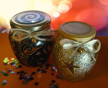 Decorative jar with bells