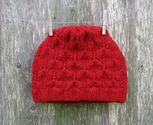 Red Hat, Winter Hat, Soft Wool Hat, Hat for Woman, Knitted Hat, Hand knitted