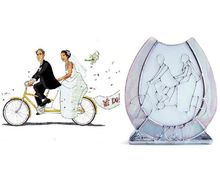 Wedding Horseshoe Personalised Candle Holder, Unique Gift to Match Invitation