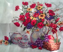 A painting "A tea-party in a garden"