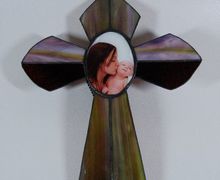 Customized Stained Glass Cross