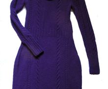 A knitted violet dress