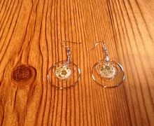 Broken China spring blossom earring