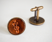 Personalized Leather Cufflinks, Groomsmen Cufflinks, Wedding Cufflinks, 3rd Anniversary Gift,  Men Cufflinks, Custom Cufflinks