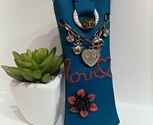 Boho soft glasses case with metal details