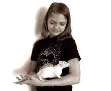 White laboratory rat doll