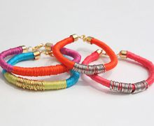 DIY Thread Wrapped Bracelet