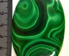 A big malachite cabochon