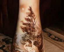 A floor standing vase "Woods"