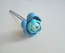 Hairpin with flower (polymer clay)