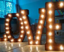 Wooden letters with backlight