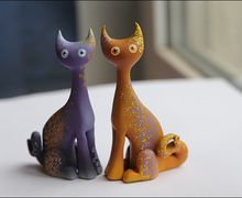 Ceramic cats "Summer"