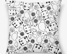 A pillow with panda-pattern