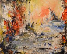 An oil-painting "A rescue"