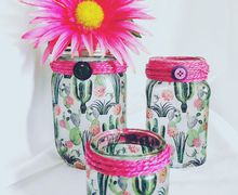Cactus Trio Mason Jar Set
