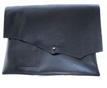 Black Leather iPad Sleeve, Tablet Cover,Third Anniversary Gift, Father's Day Gift