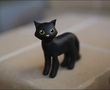 A toy cat mr. Midnight